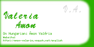 valeria amon business card