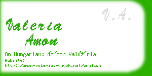 valeria amon business card